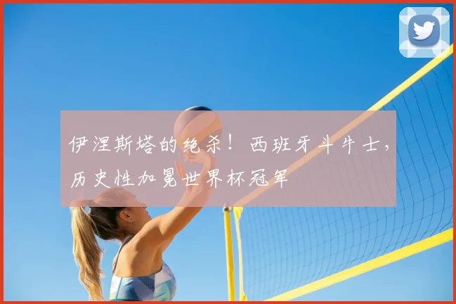 伊涅斯塔的绝杀!西班牙斗牛士,历史性加冕世界杯冠军